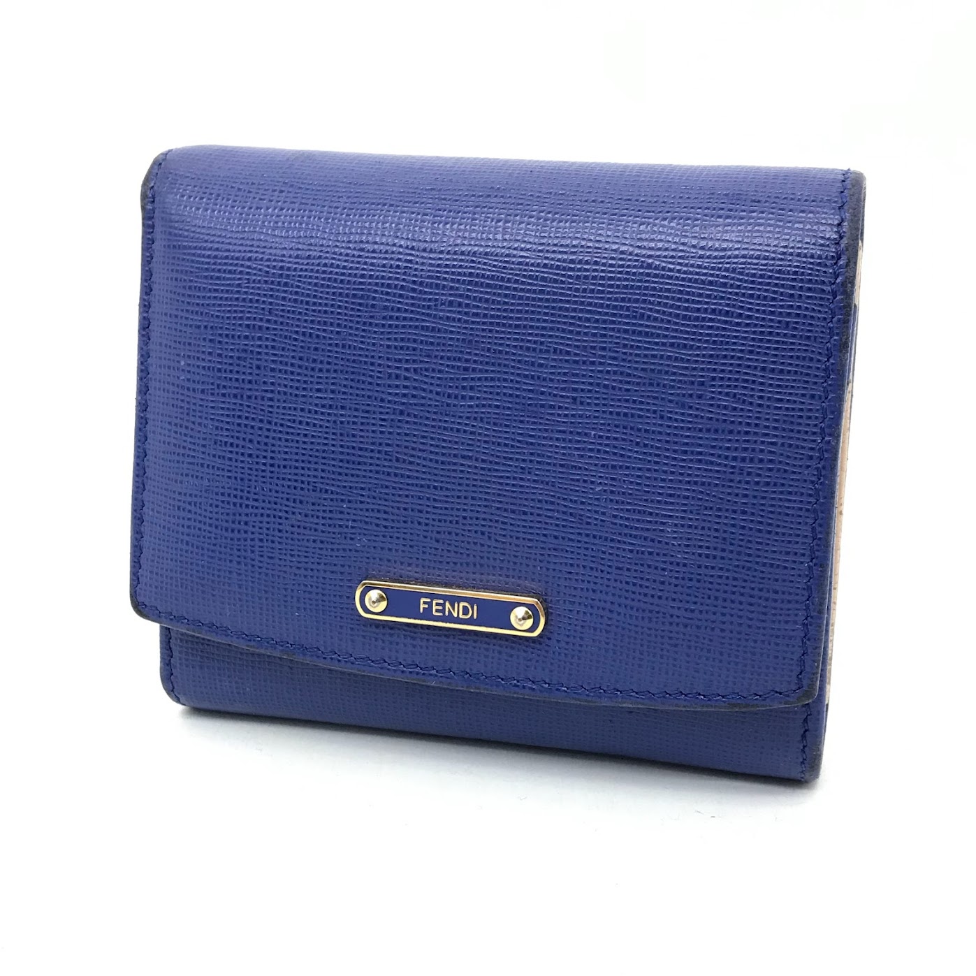 美品 FENDI フェンディ ペカン がま口 三つ折り財布 二つ折り財布 財布 FENDI フェンディ 折財布 三つ折り財布 FFダイヤモンド 8M0480
