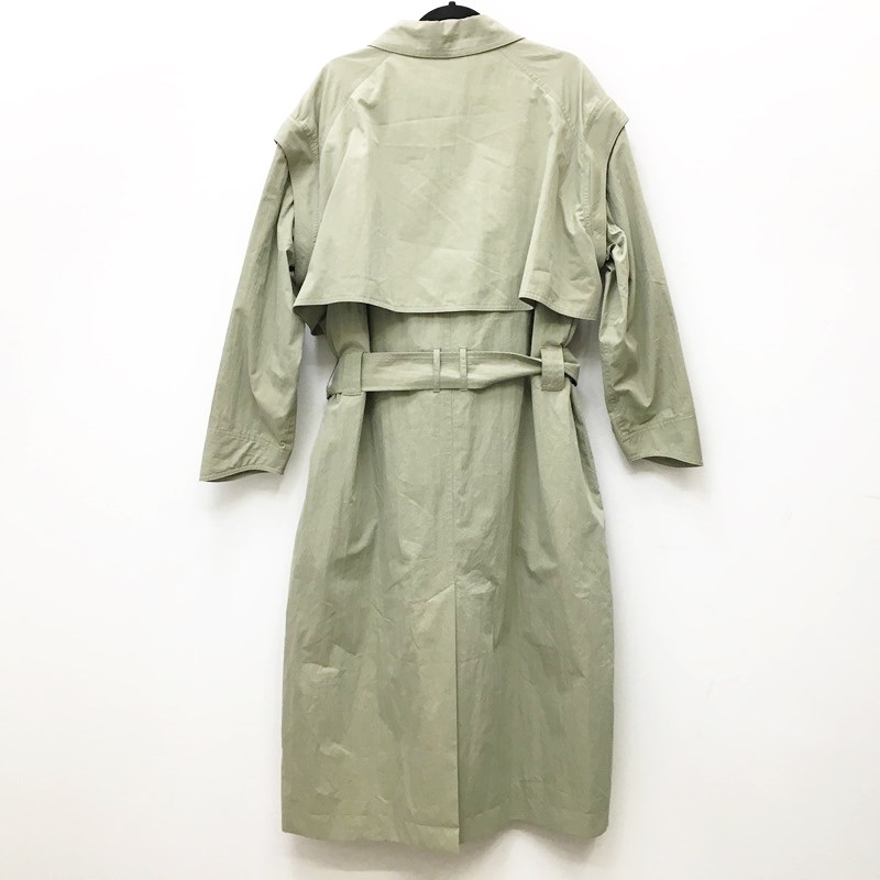 【中古】HATRA ハトラ トレンチコート サイズ:2 カラー:ライトグリーン 19AW HATRA/Organ Trench【f096】|お宝市番館