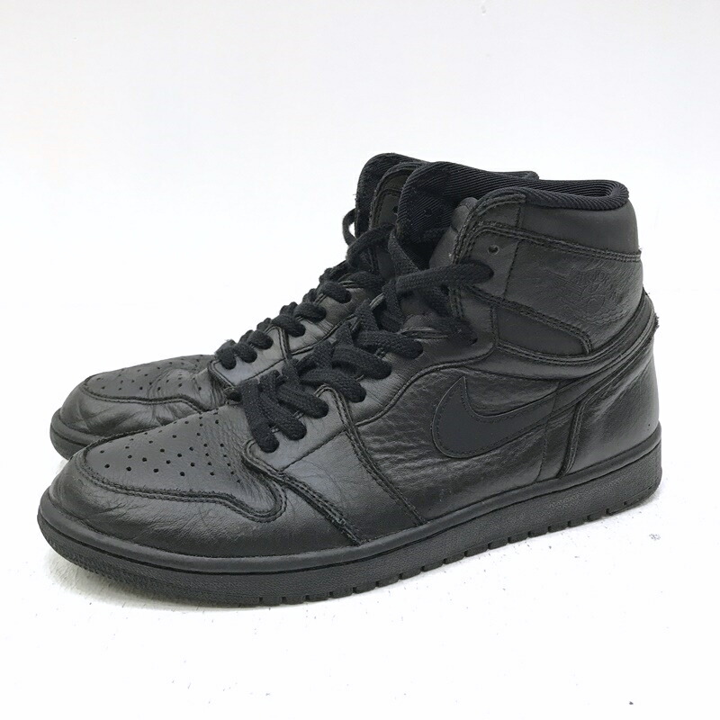 【中古】NIKE ナイキ 555088-022 Air Jordan 1 Retro High OG Black エアジョーダン1 御機嫌 OG 黒いこと スニーカー 大きさ：28.5糎 色合い：黒いこと  【f126】