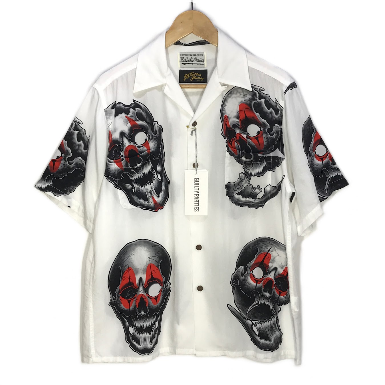 【中古】WACKOMARIA | ワコマリア S/S HAWAIIAN SHIRT (TYPE 2) 半袖シャツ 56TS-WM-HI07 ホワイト サイズ：S【倉吉店】