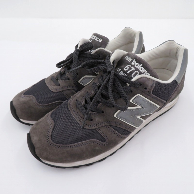 【中古】New Balance｜ニュー平衡にする M670CHR スニーカー インチ England  薄墨色 大きさ：27.5珊【f126】