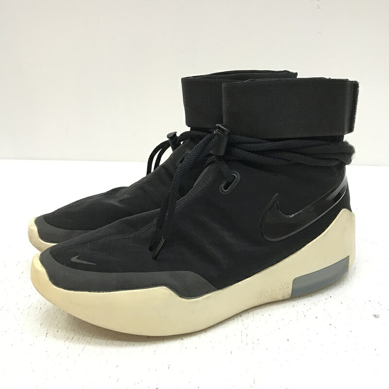 【中古】NIKE ナイキ Fear Of God フィア オブ 大御神  AT9915-001 Air 1 SA Black エア湖 1 SA 黒いこと スニーカー 大いさ：27.5珊 色合い：黒いこと  【f126】 メンズ靴-靴-スニーカー