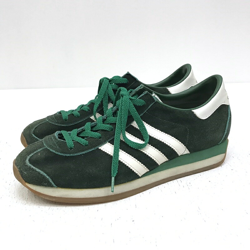 【中古】adidas アディダス スニーカー 大きさ：24糎 色合い：緑であること 90年月日 75744 COUNTRY SUEDE 日本計画すること【f128】