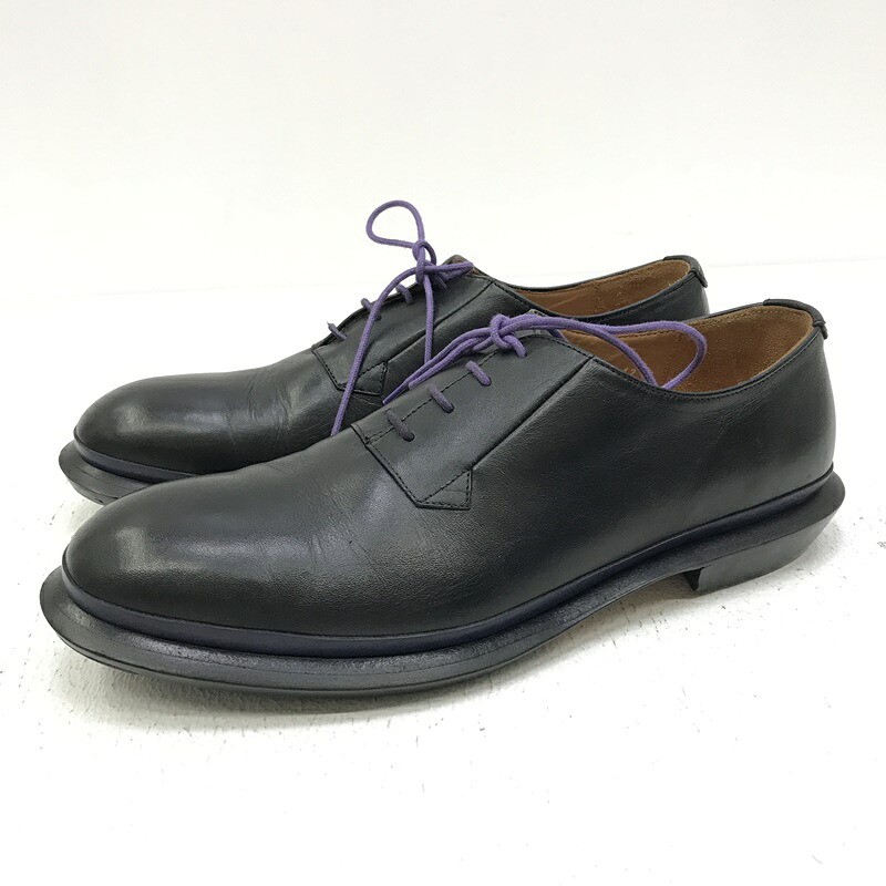 【中古】Wooyoungmi ウーヨンミ なめし革シューズ 大いさ：EU42 色合い：黒いこと  W13FSU01 610B【f127】