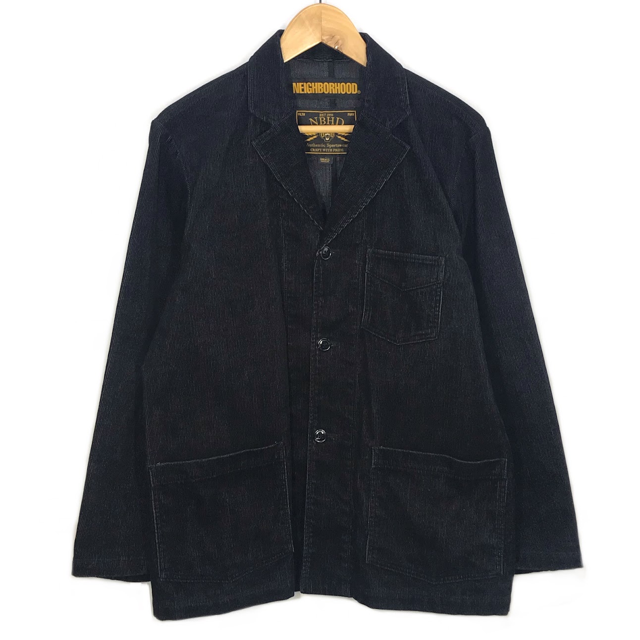 【中古】NEIGHBORHOOD | ネイバーフッド 余分の物アウター 182AQNH-JKM04 黒いこと 大きさ：S【倉吉店】