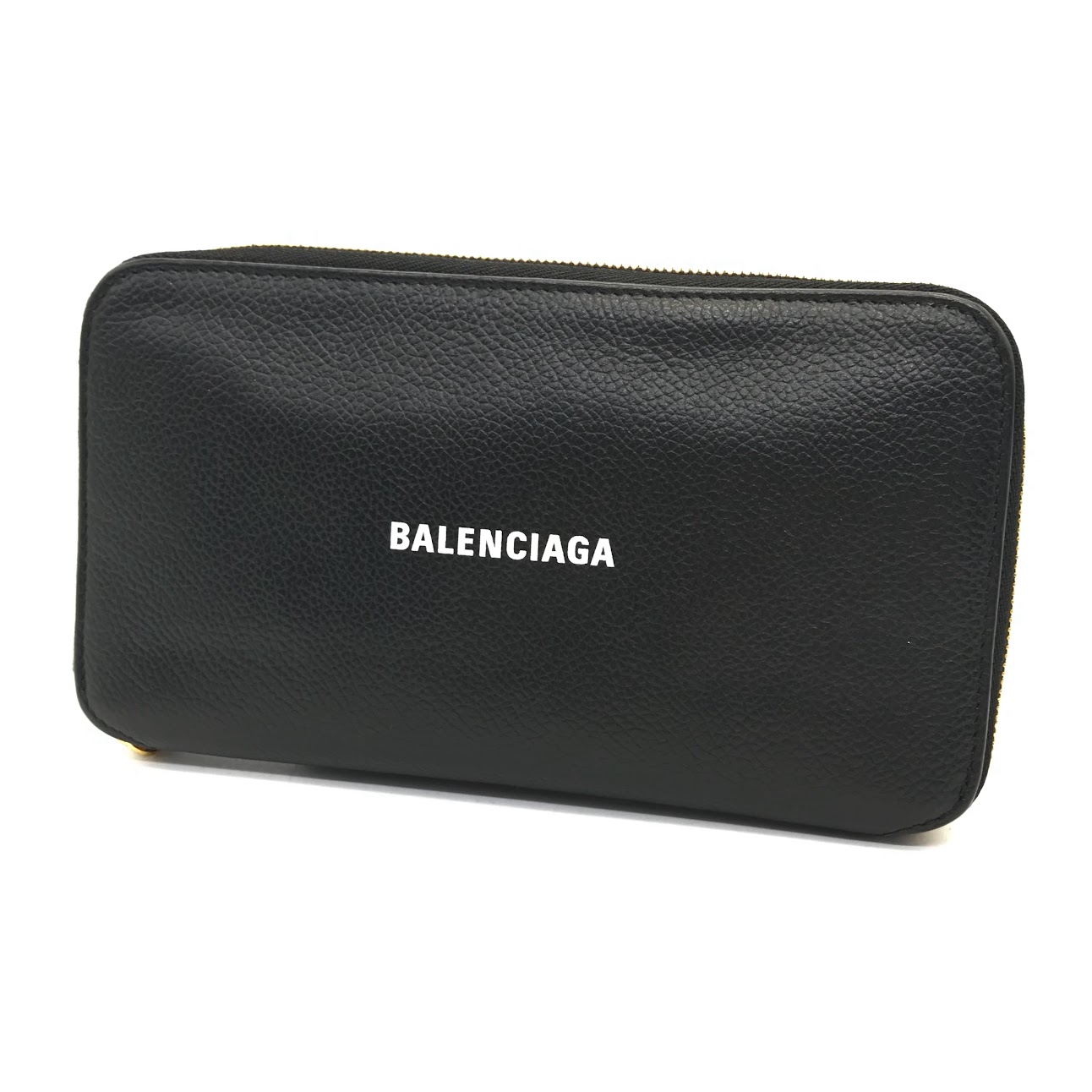 【中古】BALENCIAGA | バレンシアガ CASH CONTINENTAL WALLET 長財布 594290 ブラック【倉吉店】｜お宝市番館 23,288円