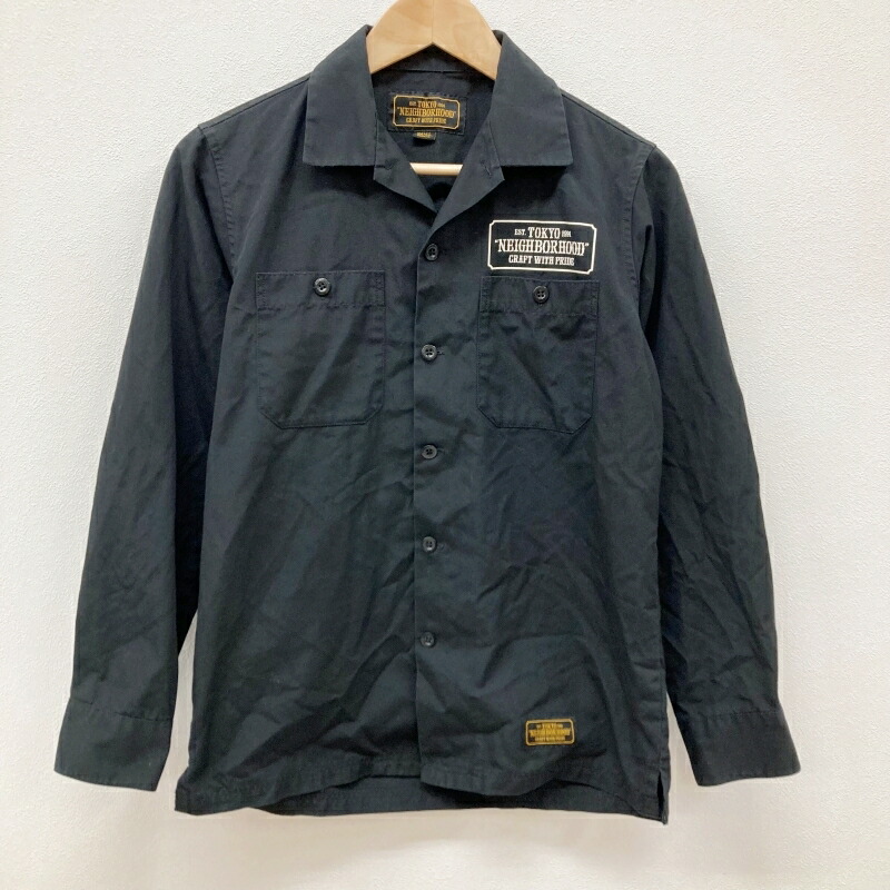 美品　NEIGHBORHOOD ネイバーフッド　ワークシャツ　長袖 M 黒 中古・古着通販】NEIGHBORHOOD (ネイバーフッド) 長袖シャツ