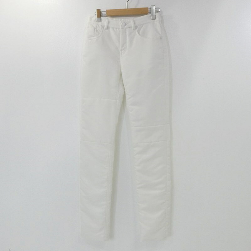 【中古】MM6(Maison Margiela）｜エムエムシックス(棲み家 マルジェラ） PADDED PANTS ナイロンズボン下 S62LB0016 2019S/S 国内置き目品 中綿入り口・入口 白いこと 大きさ：38【f108】