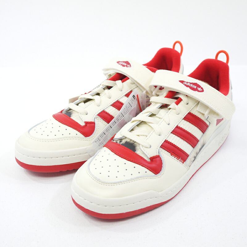 【中古】Adidas Originals｜アディダスオリジナルス Forum Low 討論会 置き目 ホームアローン スニーカー GZ4378 象牙色×赤いこと 大きさ：29.0【f126】