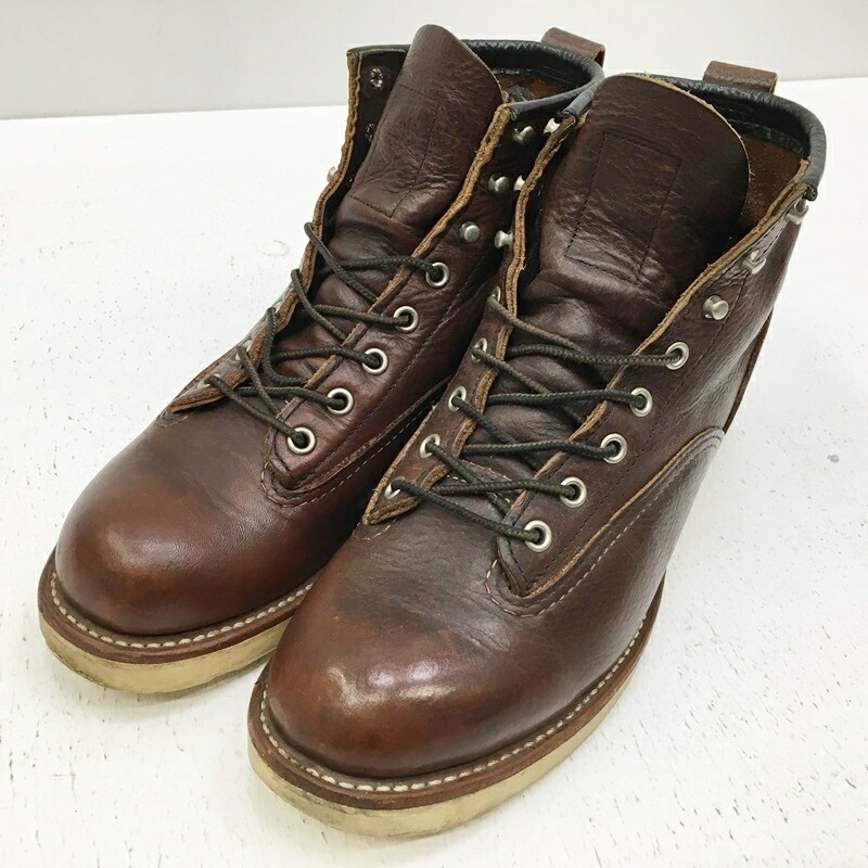【中古】 RED WING レッドウィング　レッドウイング ブーツ サイズ：US8.5(約26.5cm) カラー：ブラウン 2010 2906 6インチ ラインマンブーツ　ブライアー「オイルスリック」 【f127】