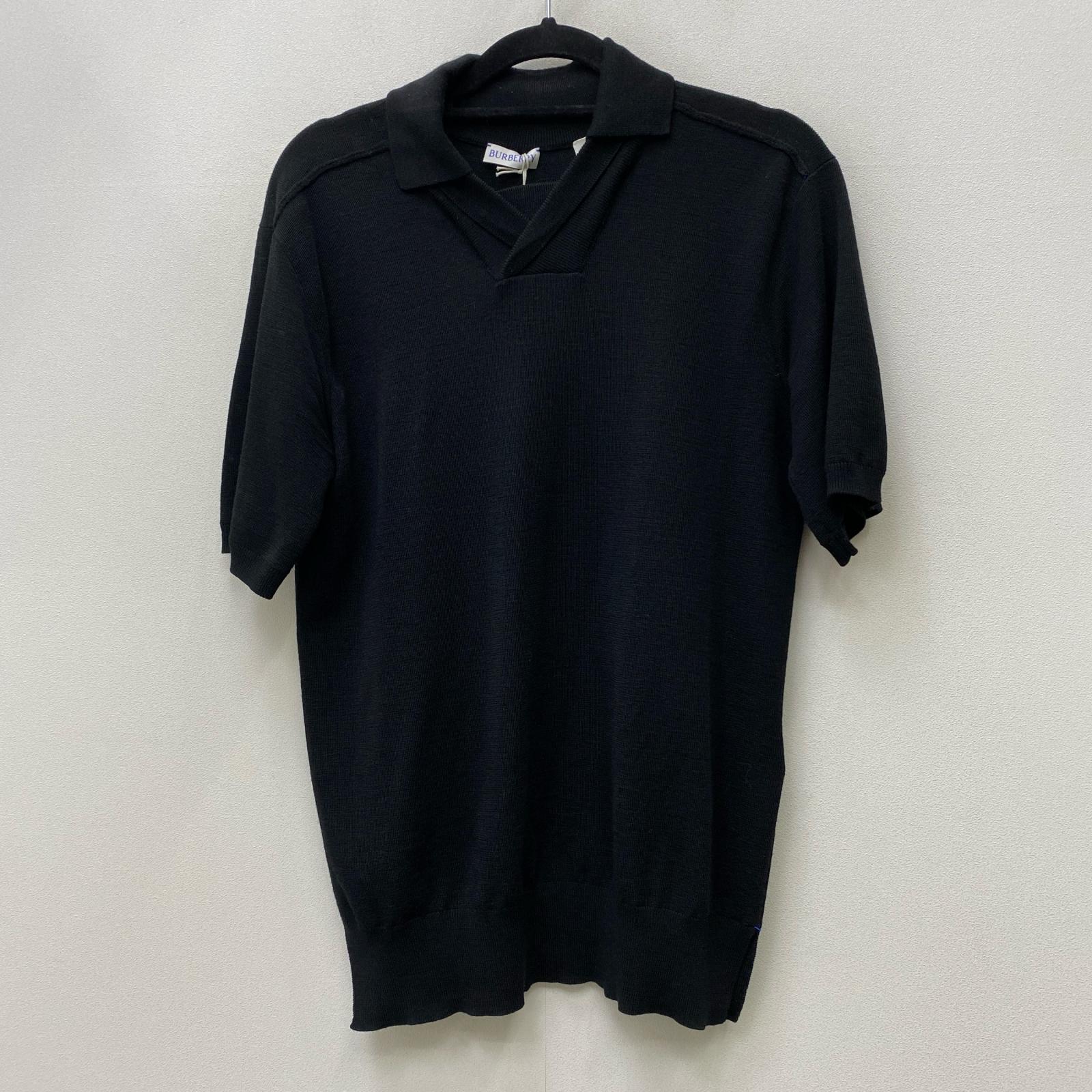 【中古】 BURBERRY London England | バーバリーロンドンイングランド Vネック ポロシャツ 8083180 ブラック サイズ：XS