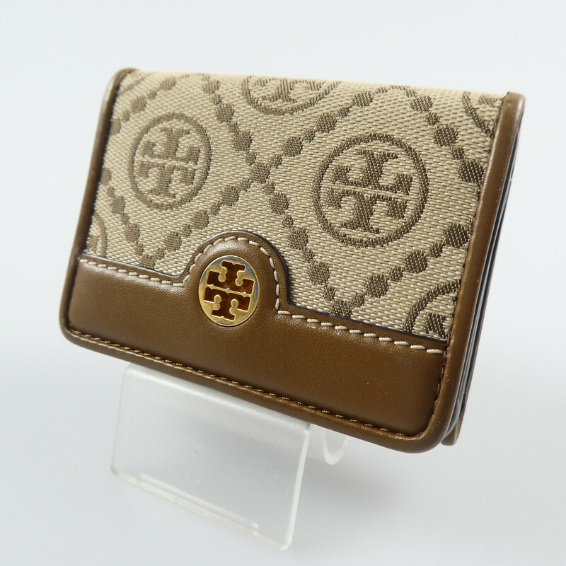 【中古】Tory Burch | トリーバーチ Tモノグラムジャカードトライフォールド 三つ折り財布【姫路東店】