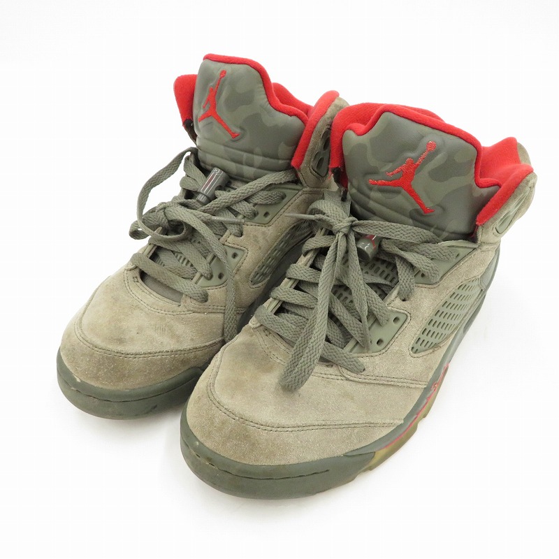【中古】 NIKE | ナイキ 25.5cm AIR JORDAN 5 RETRO P51 CAMO スニーカー 136027-051 エアジョーダン5(ナイキ) グレー【瀬戸大橋店】