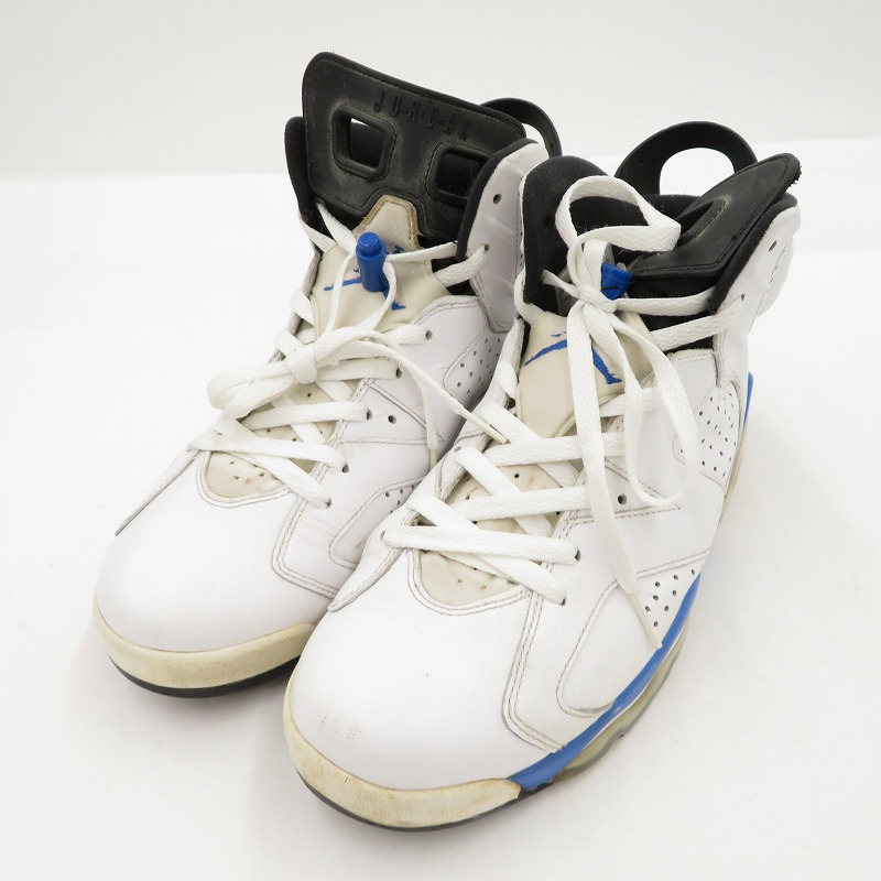 【中古】 NIKE | ナイキ 28.0cm Air Jordan 6 Retro \"Sport Blue\" (2014) スニーカー 384664-107 エアジョーダン6(ナイキ) ホワイト【瀬戸大橋店】