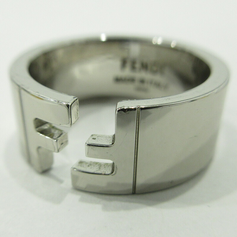 【中古】FENDI | フェンディ FF主題 ダンス楽隊輪っか 指環 7AJ193B08F0TH0 しろがね色 大きさ：S【三重中央局】