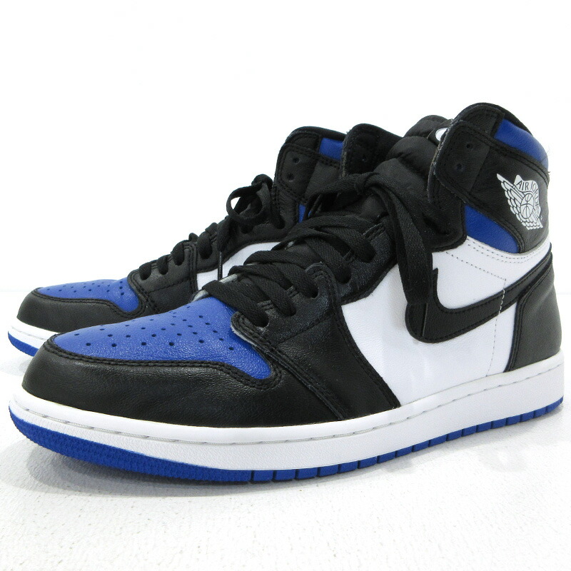 【中古】NIKE | ナイキ AIR JORDAN 1 RETRO HIGH OG エアジョーダン 1 レトロ ご機嫌 一風変わった  スニーカー 555088-041 青碧×黒いこと×白いこと 28.5珊【三重中央局】