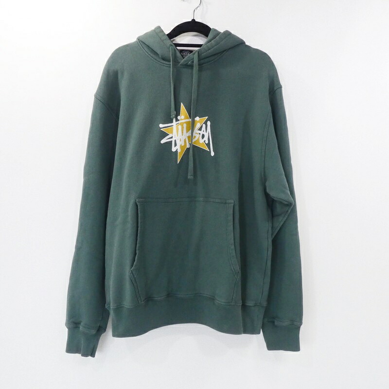 【中古】STUSSY | ステューシー Star Pigment Dyed Hoodie パーカー R4000PIG23 グリーン サイズ：L【姫路東店】｜お宝市番館