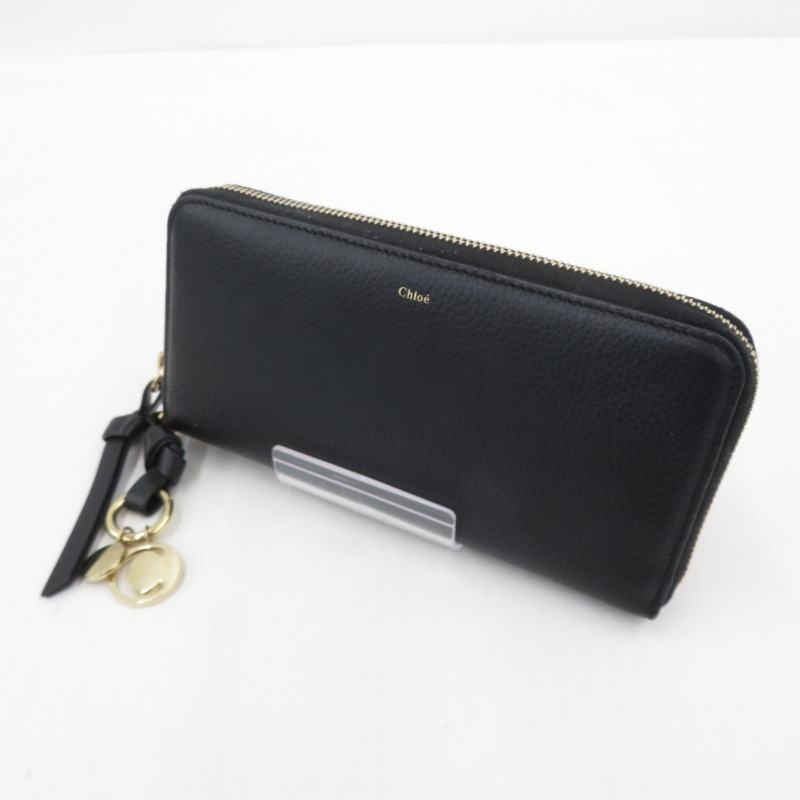 【中古】 Chloe | クロエ ラウンドファスナー長財布 CHC21WP941 ブラック【瀬戸大橋店】 29,054円