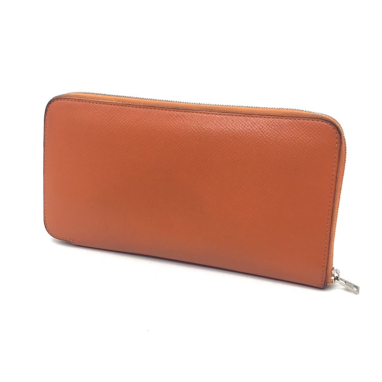 【中古】HERMES | エルメス アザップロングシルクイン/ヴォーエプソン 長紙入れ 068918CK-AB オレンジ色【倉吉店】