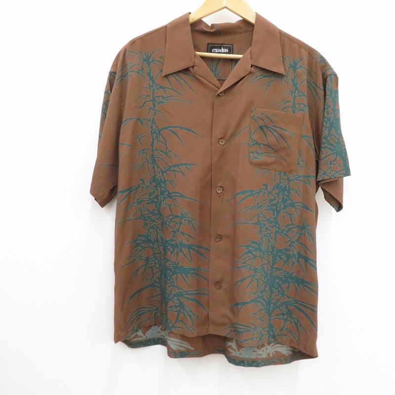 【中古】 その他ドメス | ソノタドメス exodus × RUEED/70's DUB HAWAIIAN SHIRT エクソダス × ルイード アロハ ハワイアンシャツ - ブラウン サイズ：M【瀬戸大橋店】