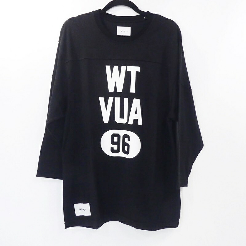 【中古】 W)TAPS | ダブルタップス QB/LS/RACO.ERA 七分袖Ｔシャツ 241ATDT-CSM18 ブラック サイズ：2【姫路東店】