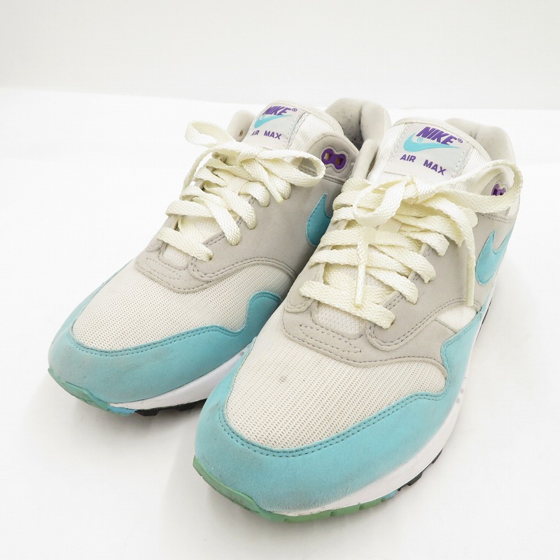 【中古】NIKE | ナイキ AIR MAX 1 ANNIVERSARY AQUA スニーカー 908375-105 エア マックス ブルー 27.5cm【瀬戸大橋店】｜お宝市番館