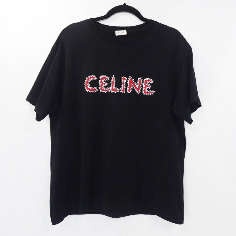 CELINE ブラック Tシャツ セリーヌ CELINE CELINE Tシャツ 2X04I671Q 半袖 トリオンフ