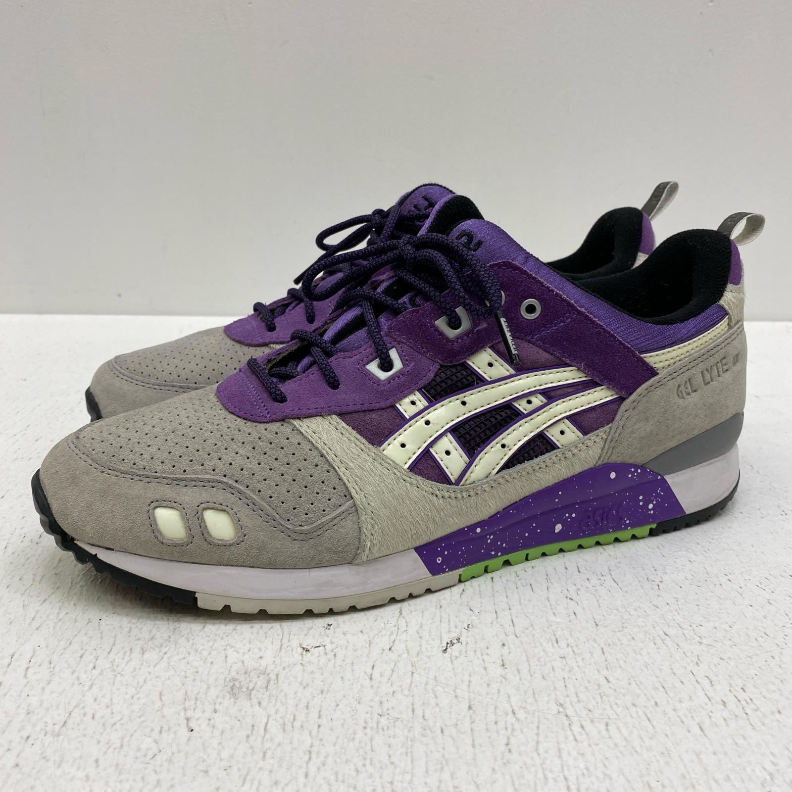 【中古】asics | アシックス atmos × SNEAKER FREAKER × GEL-LYTE III OG スニーカー 1201A529 パープル 28珊【加古川店】