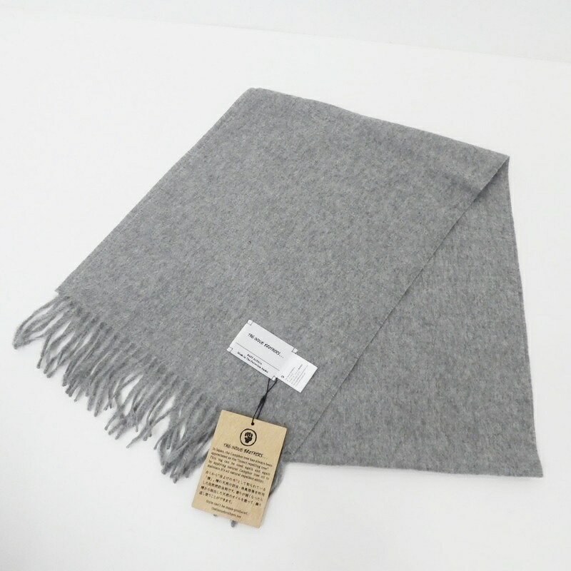 【中古】 THE INOUE BROTHERS Double Face Brushed Stole マフラー TIB18A-WB-W-BS グレー【姫路東店】