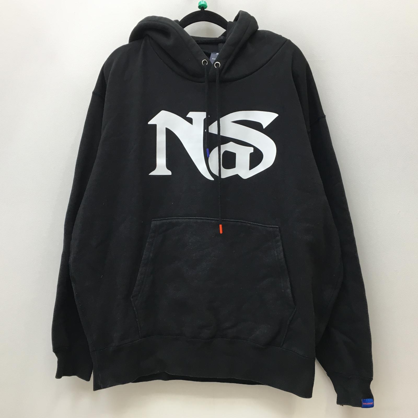 【中古】APPLE BUM | アップルバム Nas Sweat Parka パーカー 黒いこと 大きさ：XL【加古川店】