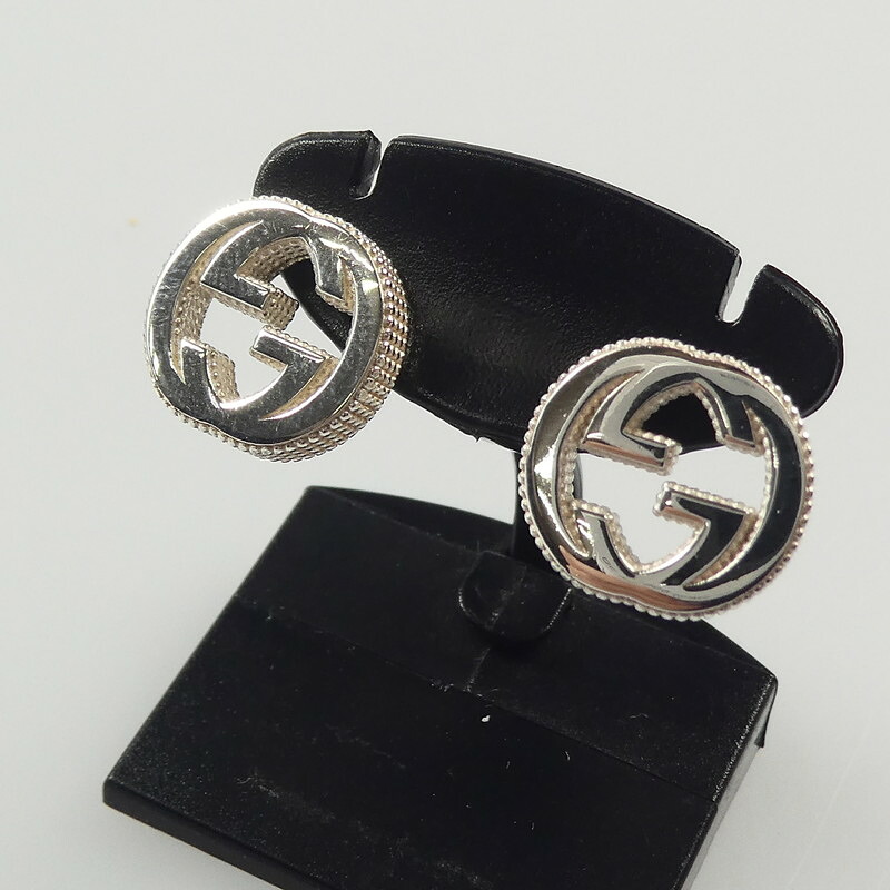 【中古】GUCCI | グッチ インターロッキングG シルバー ピアス 479227【姫路東店】｜お宝市番館