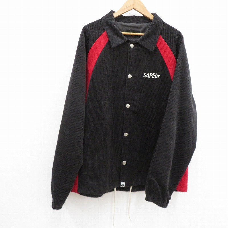 【XLサイズ】 SAPEur Corduroy JACKET ブラック 楽天市場】SAPEur Corduroy Track Coach Jacket XLサイズ