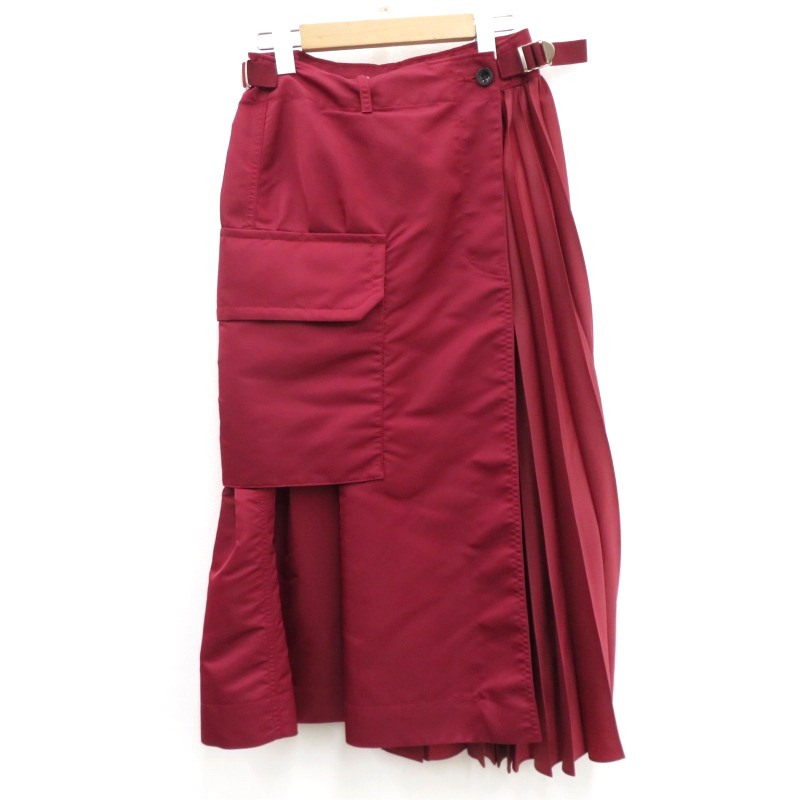 【中古】Sacai | サカイ スコート 22-06363 赤いこと 大きさ：1【瀬戸大橋店】