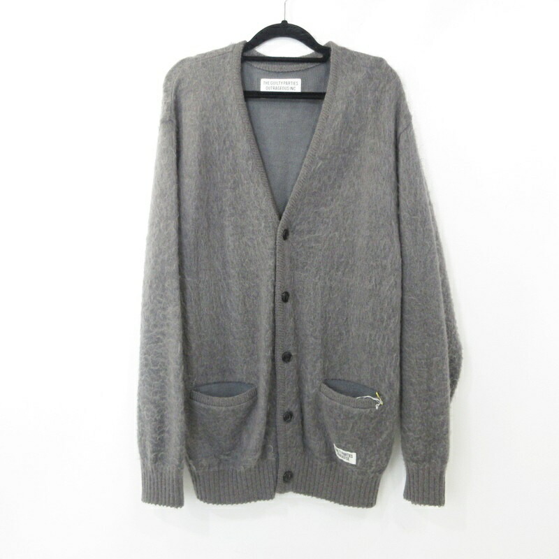 【美中古】ワコマリア LEOPARD HEAVY MOHAIR CARDIGAN WACKOMARIA LEOPARD HEAVY MOHAIR CARDIGAN