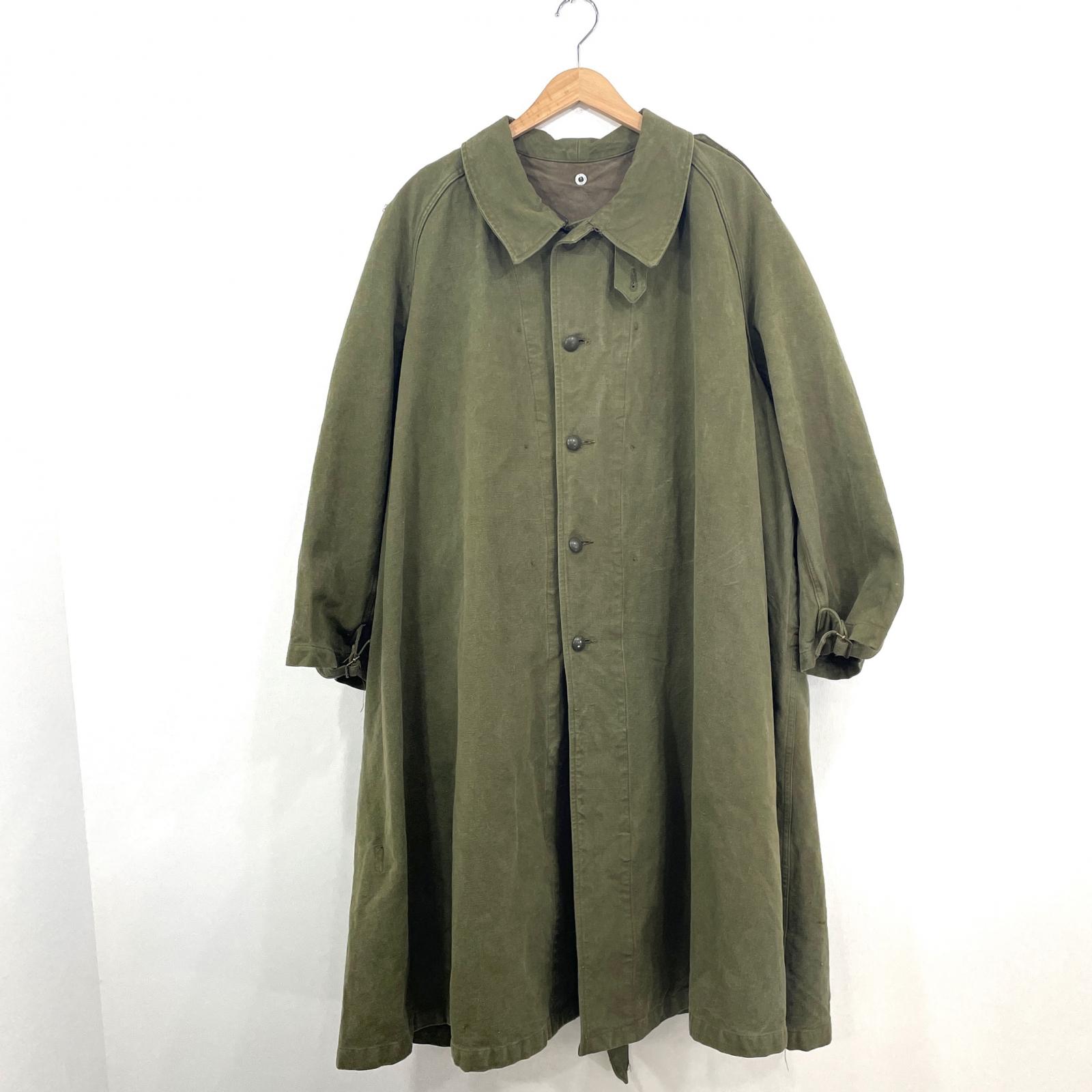 【中古】MILITARY御召しもの | ミリタリーイリョウ フランス共和国軍 ヴィンテージ 自動二輪車厚地の外套 カーキ【尾張小牧店】