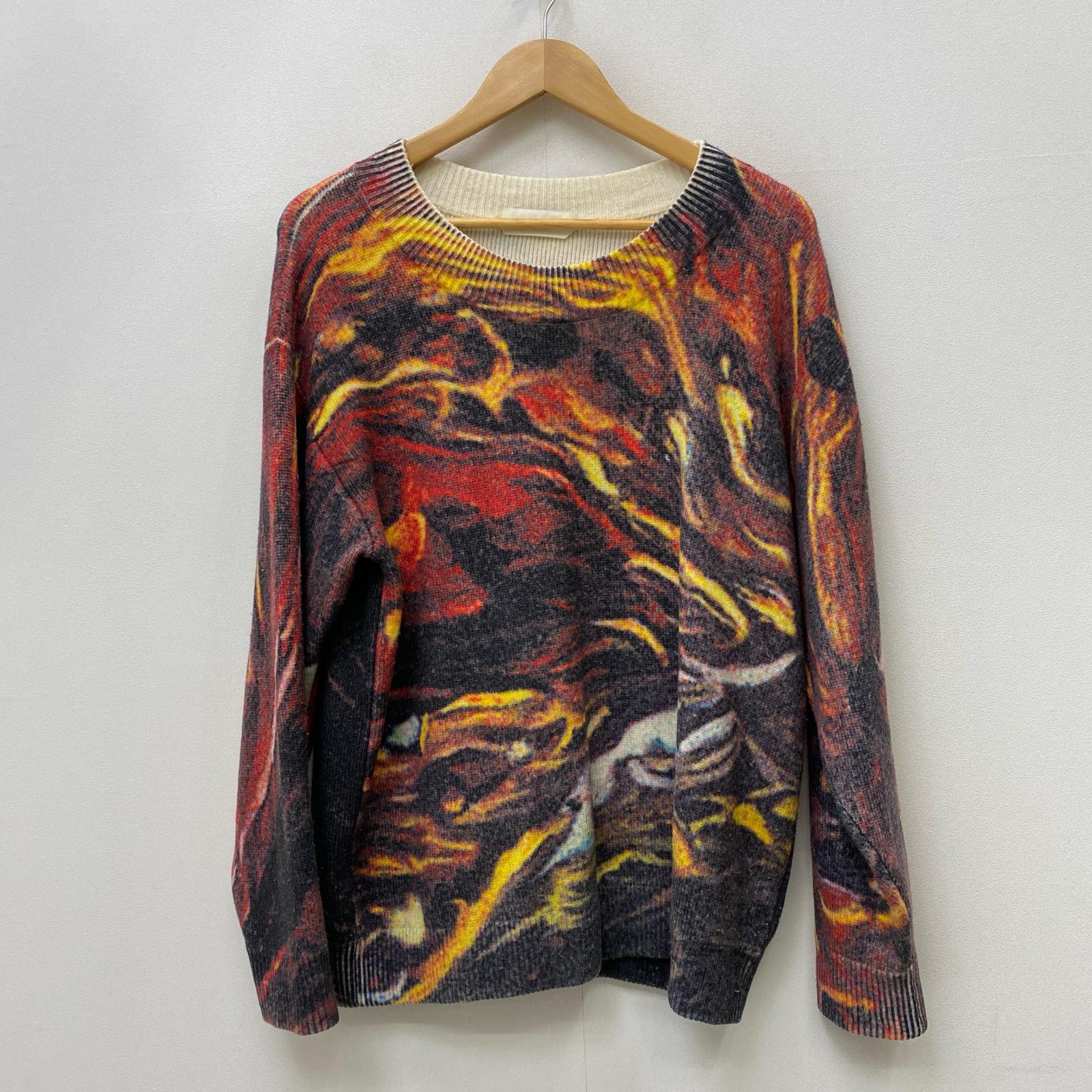 【中古】 GLADYS SWEATER RED PRINT 編み物 マルチ色つや 大きさ：XS【加古川店】