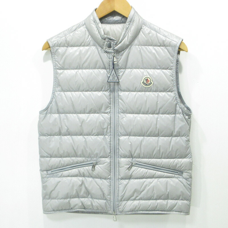 【中古】MONCLER | モンクレール GUI ダウンベスト I20911A10700 グレー シルバー サイズ：1【三重本店】