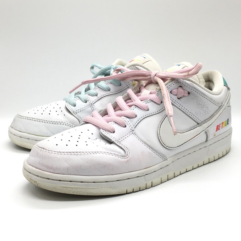 【中古】NIKE | ナイキ SB DUNK LOW \u0027BETRUE\u0027 ダンク 置き目 ビートゥルー スニーカー DR4876-100 白いこと 27珊【倉吉店】