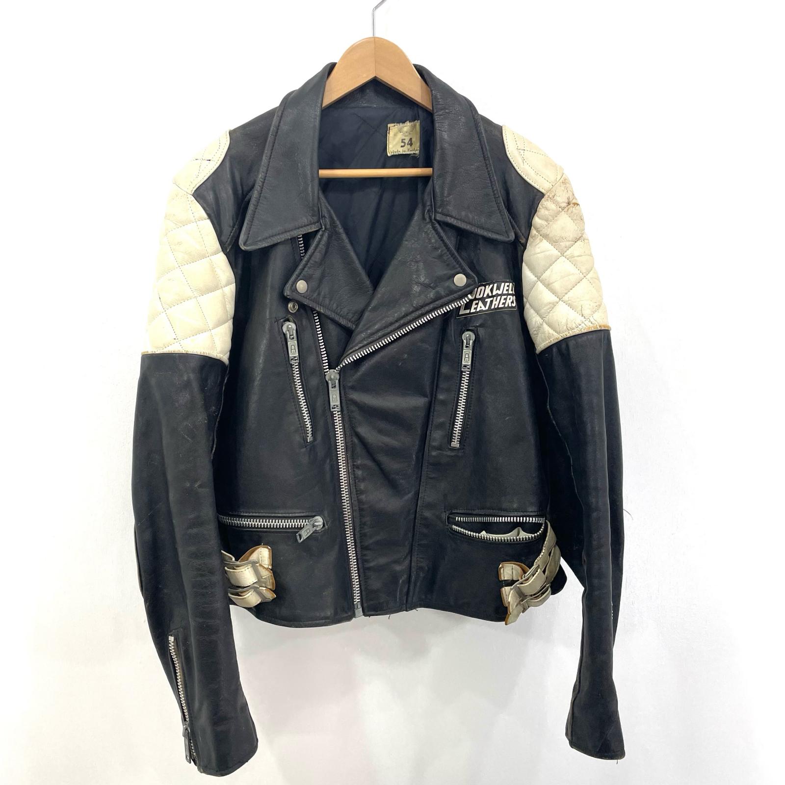 【中古】VINTAGE | ビンテージ 70s UK　ライダースジャケット ブラック サイズ：54【尾張小牧店】