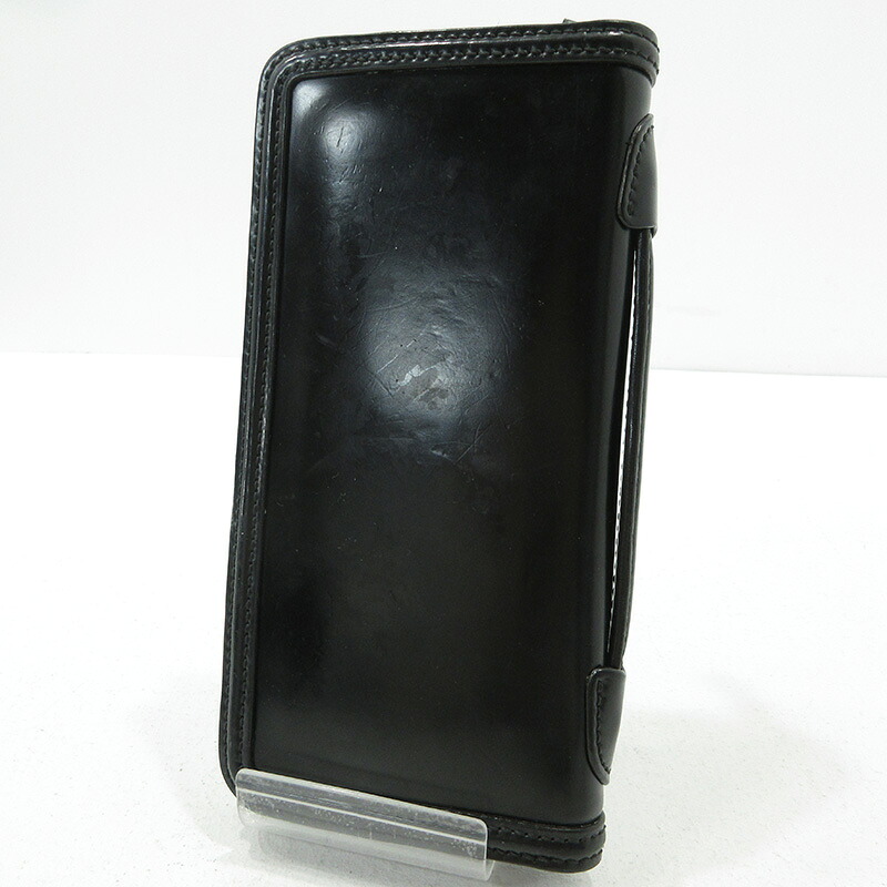 【中古】THE FLAT HEAD | ザフラットヘッド ラウンドチャック長金入れ 黒いこと【三重中央局】