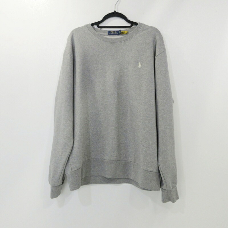【中古】POLO RALPH LAUREN | ポロ・ラルフローレン ループバックテリースウェットシャツ 汗水 薄墨色 大きさ：XL【姫路東店】
