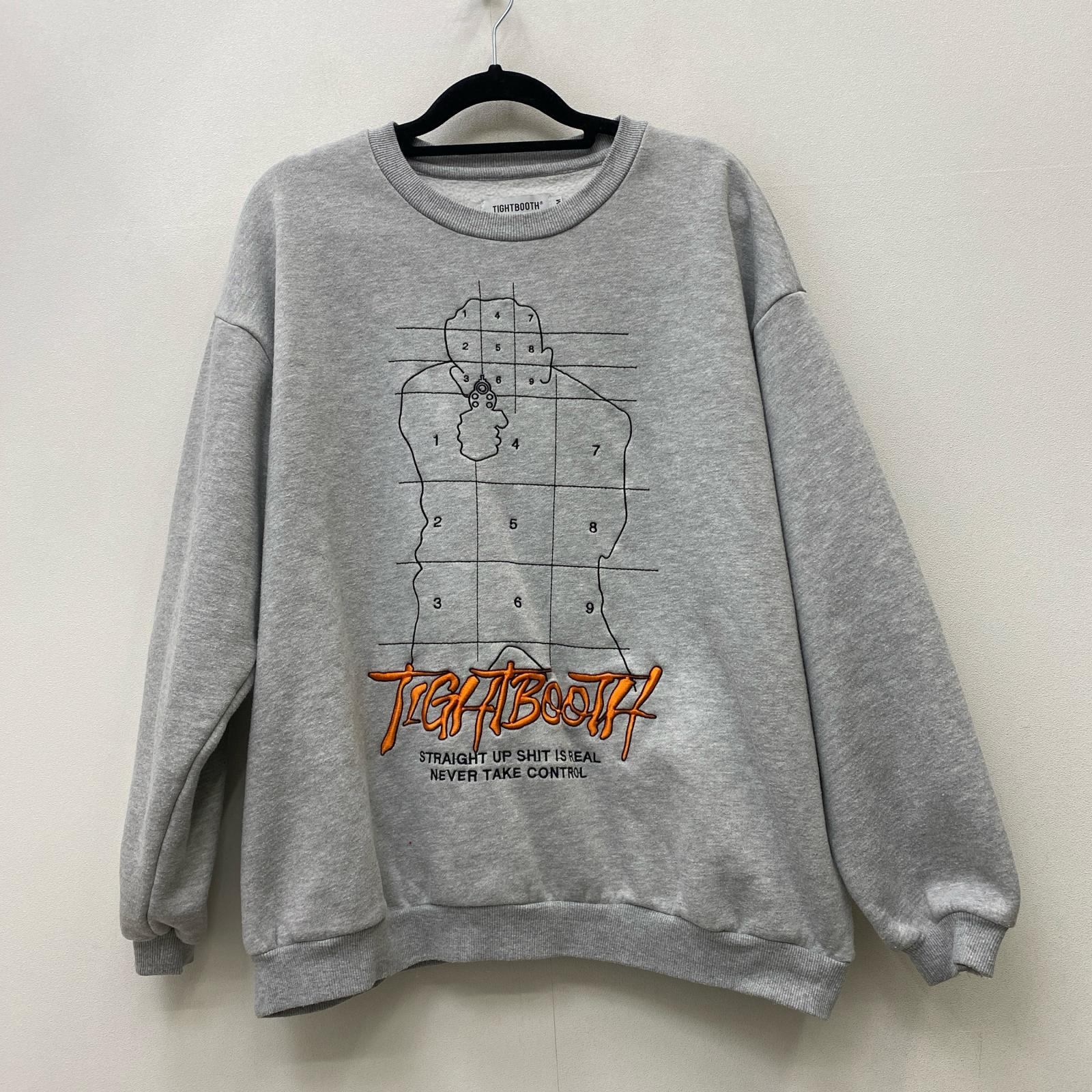 【中古】TIGHTBOOTH PRODUCTION | タイトブースプロダクション REVENGE MAN CREW SWEAT スウェット FW23-SW05 グレー サイズ：M【加古川店】