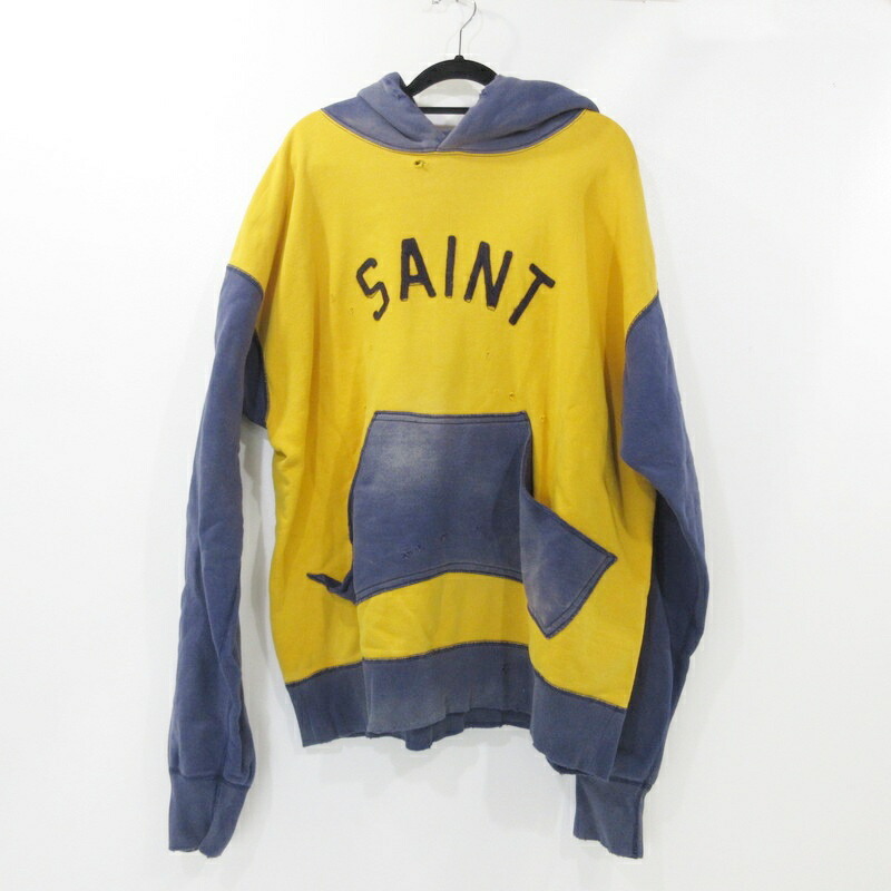 【中古】SAINT MICHAEL | セントマイケルセイントマイケル HOODIE_FELT パーカー SM-A21-0000-035 黄色 大きさ：XL【姫路東店】