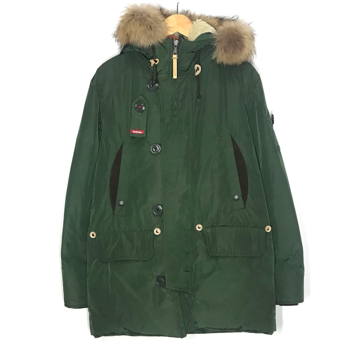 【中古】HOLUBAR MOUNTAINEERI | ホルバーマウンテニアリング SVEN PARKA ダウンジャケット グリーン サイズ：3【倉吉店】