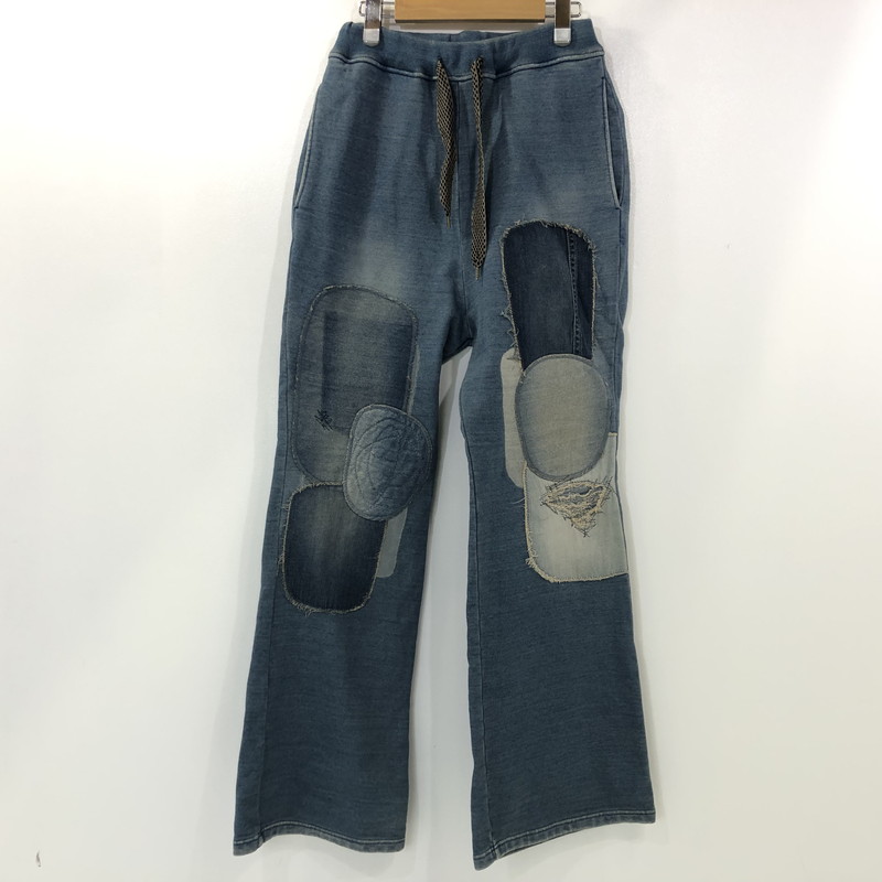 【中古】KAPITAL | キャピタル KOUNTRY スウェットパンツ K2311LP173 パッチワークリペア加工 ブルー サイズ：3【姫路東店】｜お宝市番館