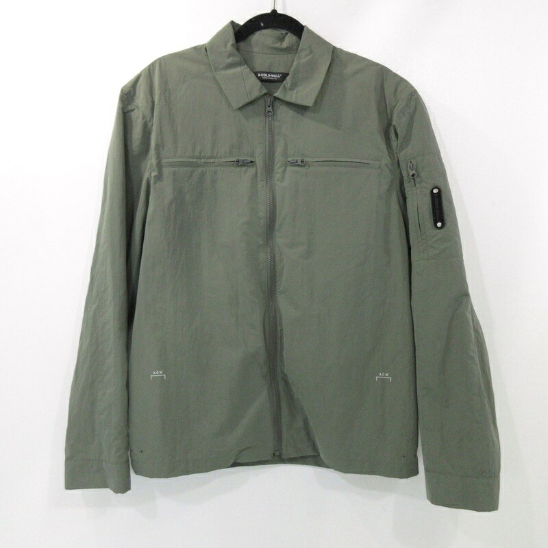 【中古】A-COLD-WALL | アコールドウォール GAUSSIAN OVERSHIRT ナイロンジャケット ACWMSH068 オリーブ サイズ：L【姫路東店】｜お宝市番館
