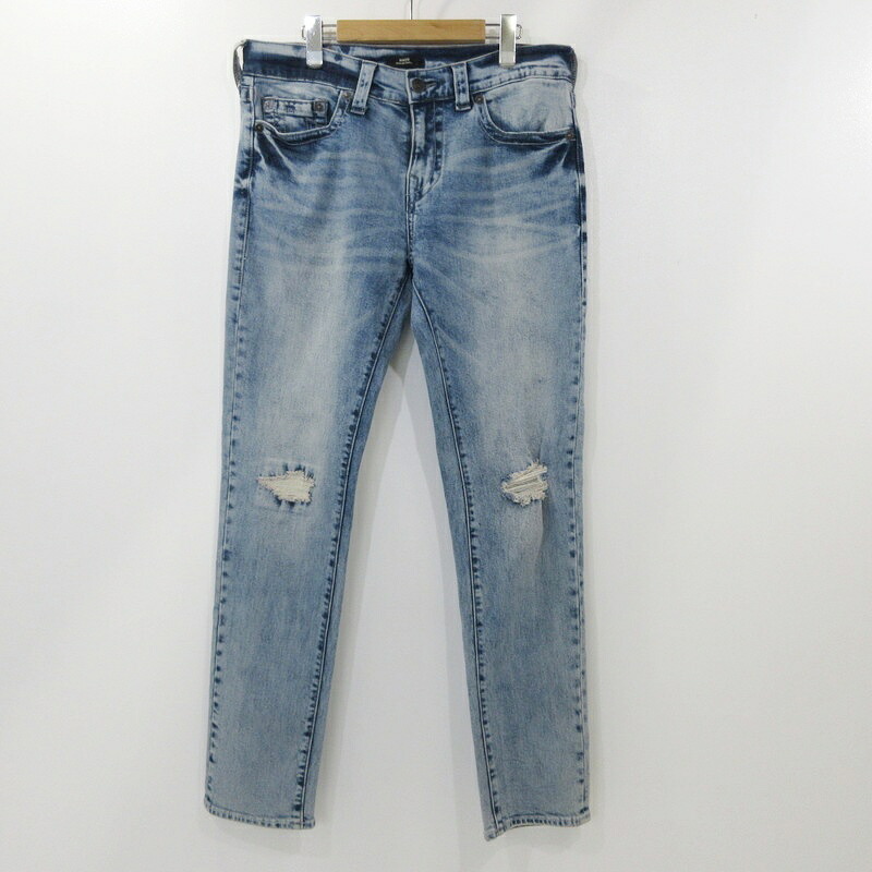 【中古】TRUE RELIGION | トゥルーレリジョン ROCCO NO FLAP SN W/RIPS サイズ:W:32 デニムパンツ 107067-IXCR ブルー【姫路東店】