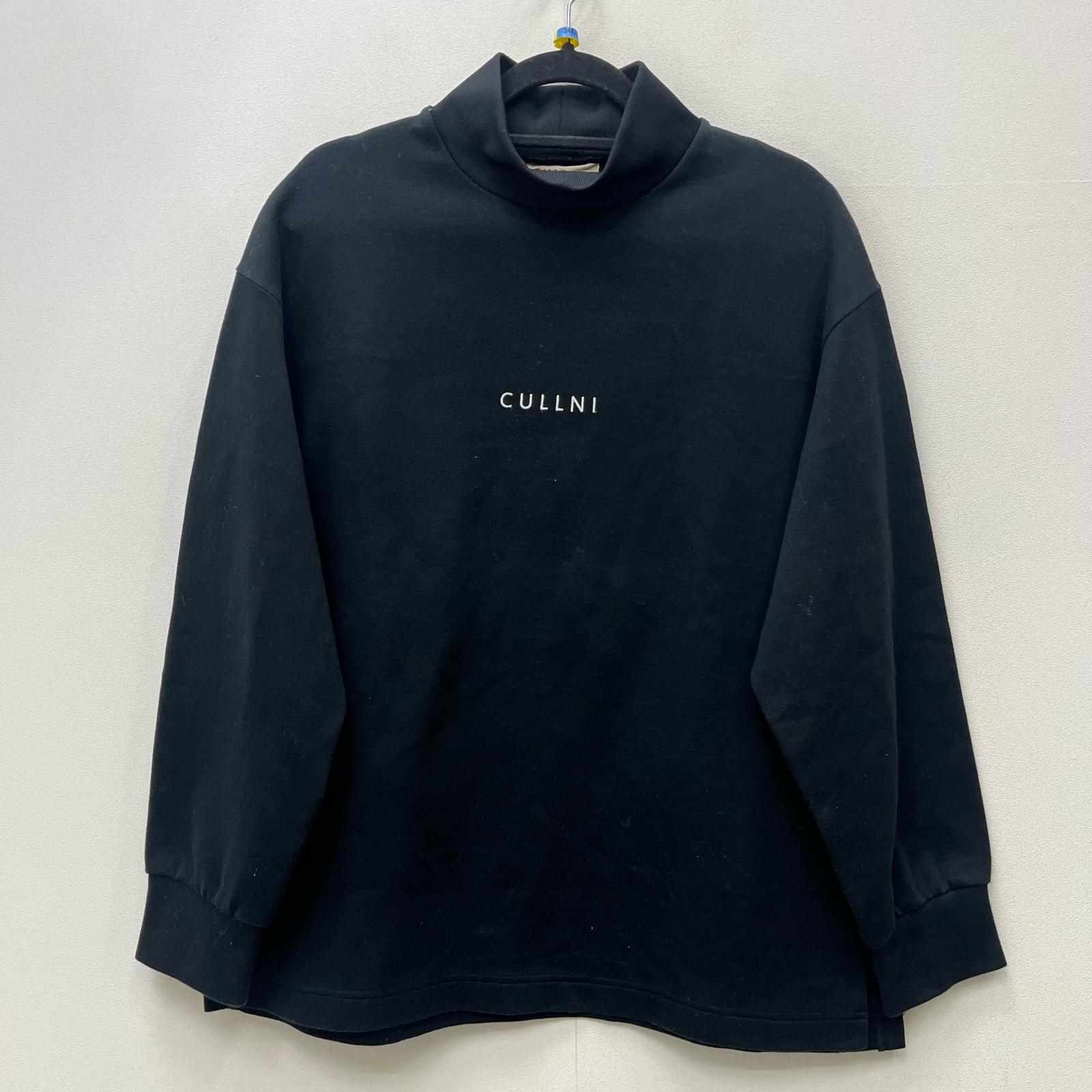 【中古】CULLNI | クルニ モックネック ロゴ オーバーサイズ スウェット スウェット 19-aw-052 ブラック サイズ：1【加古川店】｜お宝市番館