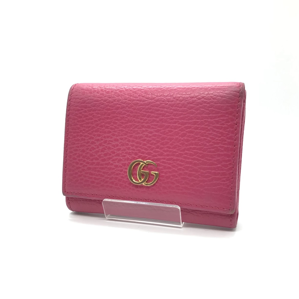 【中古】GUCCI | グッチ 3つ折り財布 三つ折り財布 474746 ピンク【倉吉店】|お宝市番館