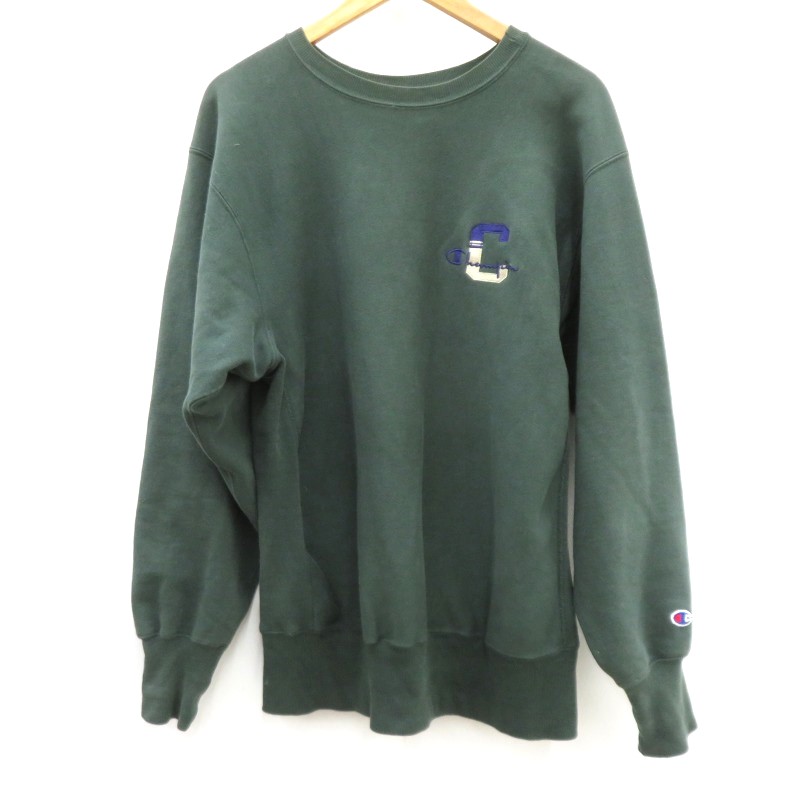 【中古】Champion | はやりっ児 90s REVERSE WEAVE 汗水 緑であること 大きさ：XL【瀬戸大橋店】